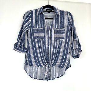 Fortune + Ivy Tie Waist Blouse